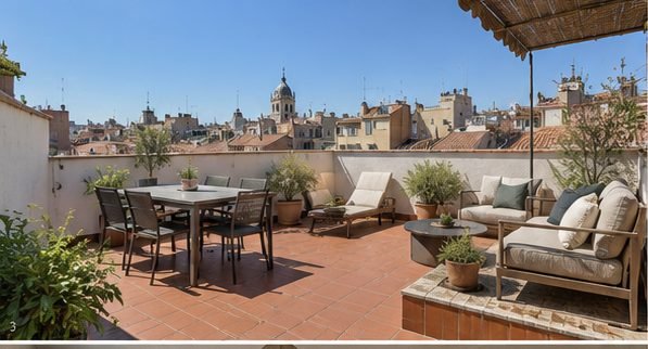 Ático reformado con terraza en Malasaña