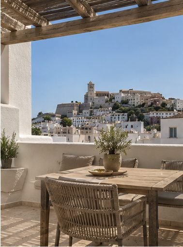 Ático reformado con vistas a la muralla en Dalt Vila