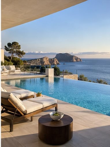 Villa reformada con vistas al mar en Cala Conta