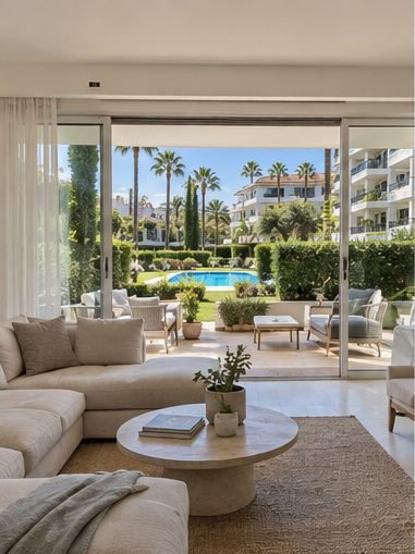 Piso reformado en urbanización con piscina en Nueva Andalucía